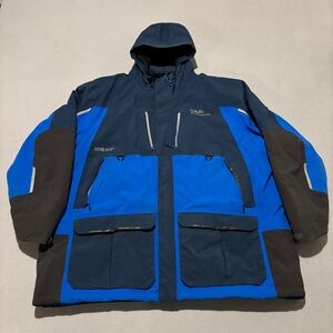 Cabelas Guidewear Gore Tex Jacket Size 4XL Blue Outdoor Ski Winter Utility